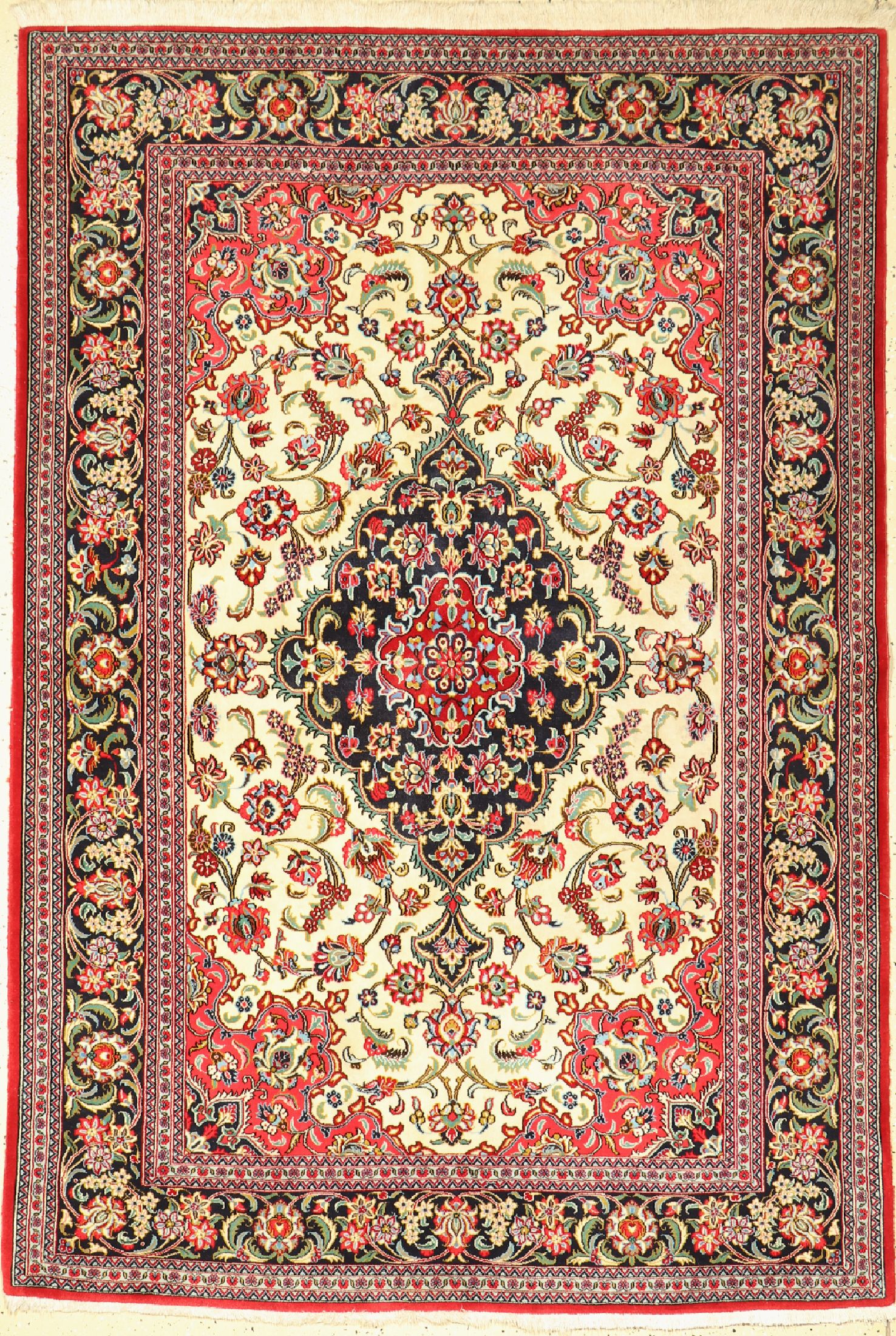 Ghom Kork, Persien, ca. 50 Jahre, Korkwolle, ca. 209 x 145 cm, EHZ: 2