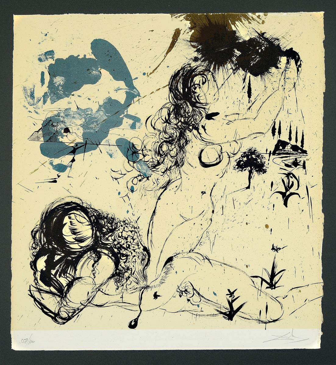 Salvador Dali, 1904-1989 Figueres/Spanien, "Die Erschaffung Evas", 1970, Original -Farblithographie auf Velin, Verlag Matabosh, aus dem ...