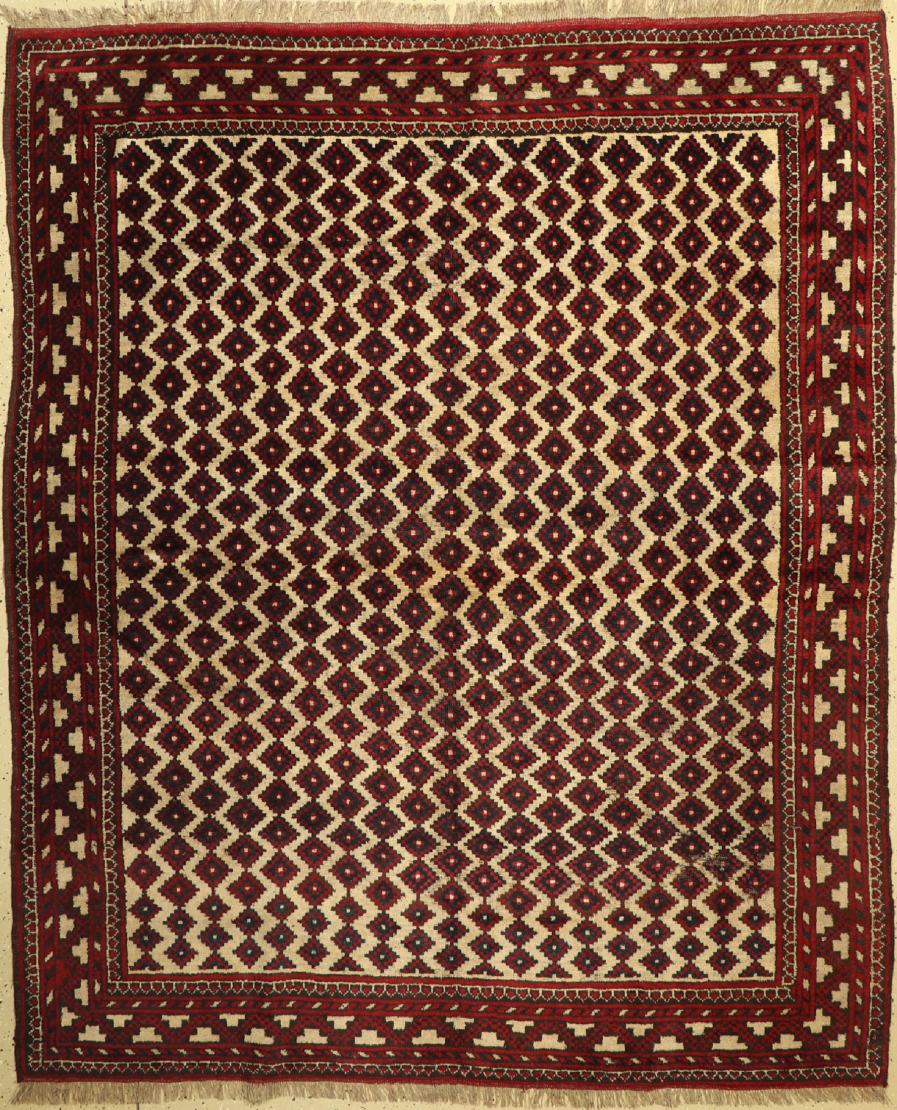 Scheberghan, Afghanistan, um 1940, Wolle auf Wolle, ca. 236 x 200 cm, EHZ: 4-5