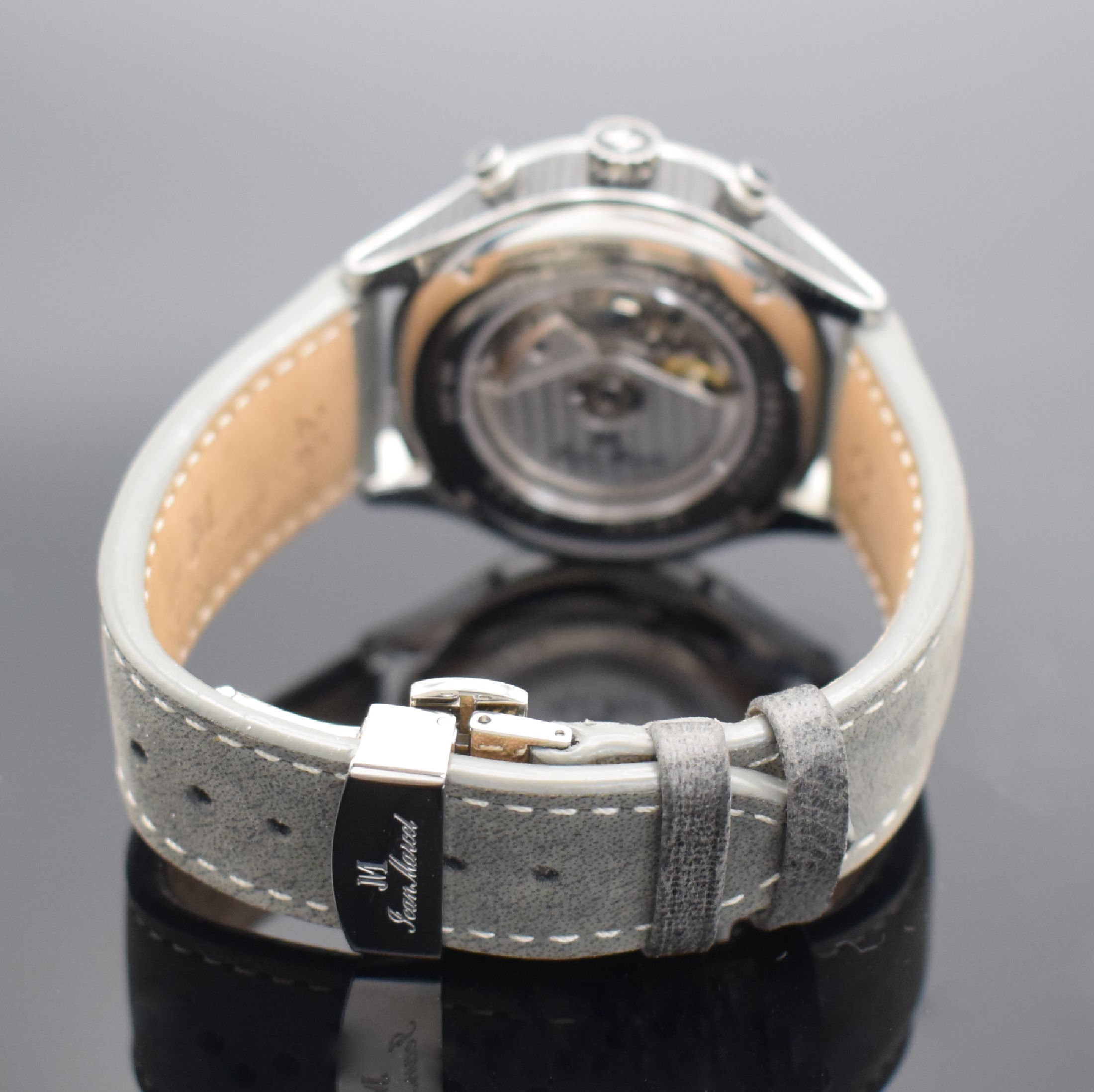 Detail b: JEAN MARCEL auf 300 Stück limitierte Herrenarmbanduhr mit Chronograph Referenz 60.280, Schweiz um 2015, Automatik, massives beids. vergl. Gehäuse ...