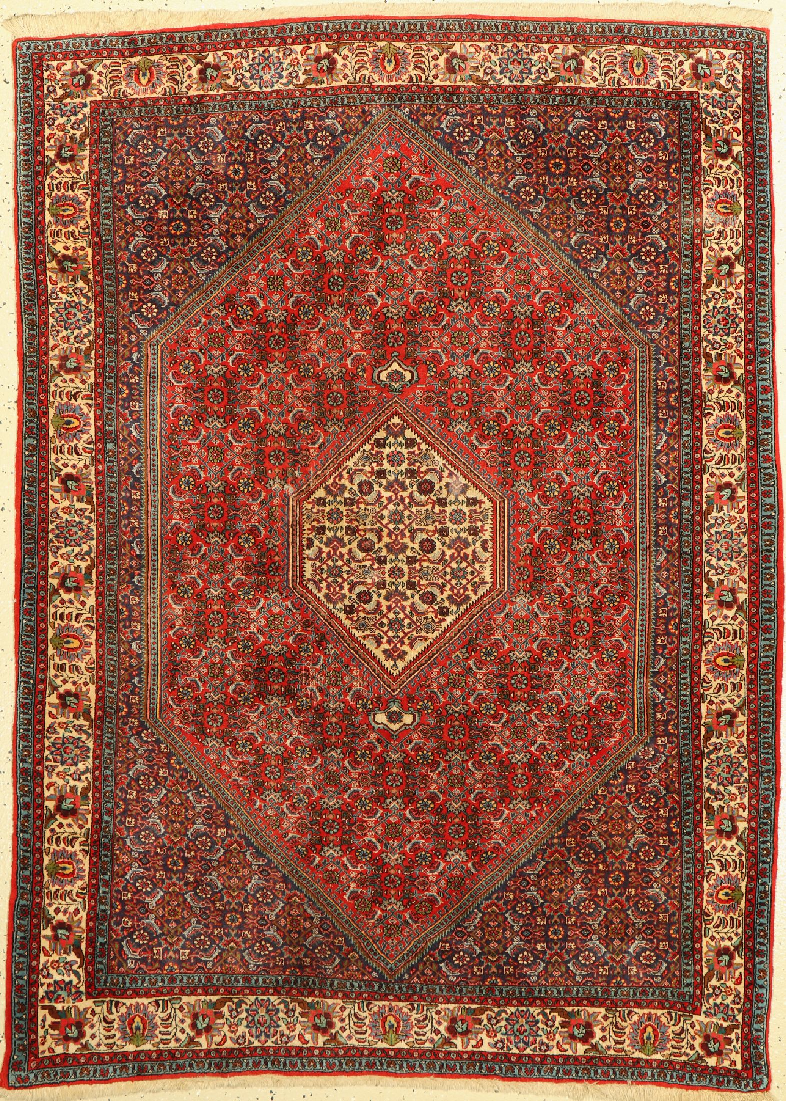 Bidjar Kork fein, Persien, um 1950, Korkwolle, ca. 165 x 120 cm, ca. 500.000 Kn/qm, EHZ: 2