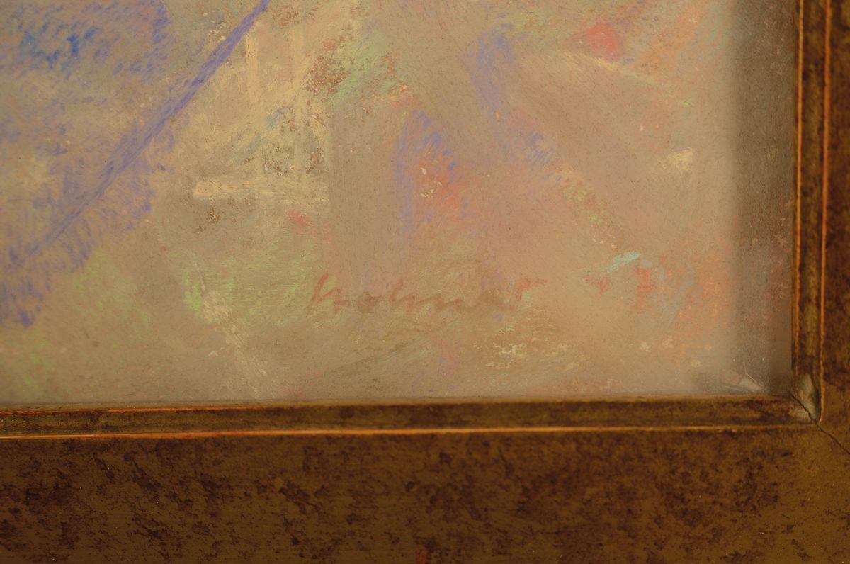 Detail a: Karl Stohner, 1894 Mannheim-1957 Paris, Studium an der Akademie Karlsruhe, gründete 1924 die Freie Akademie Mannheim, Umzug nach Paris, hier: Bauern ...