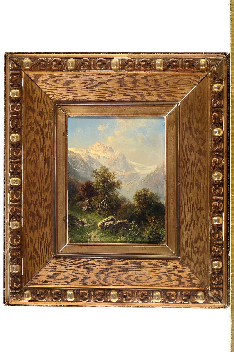Detail k: Alfred Karl Julius Otto von Schönberger, 1845 Graz-1907/09, Studium bei A.Lier und K. Millner in München, ab 1880 in Kronberg tätig, hier: ...
