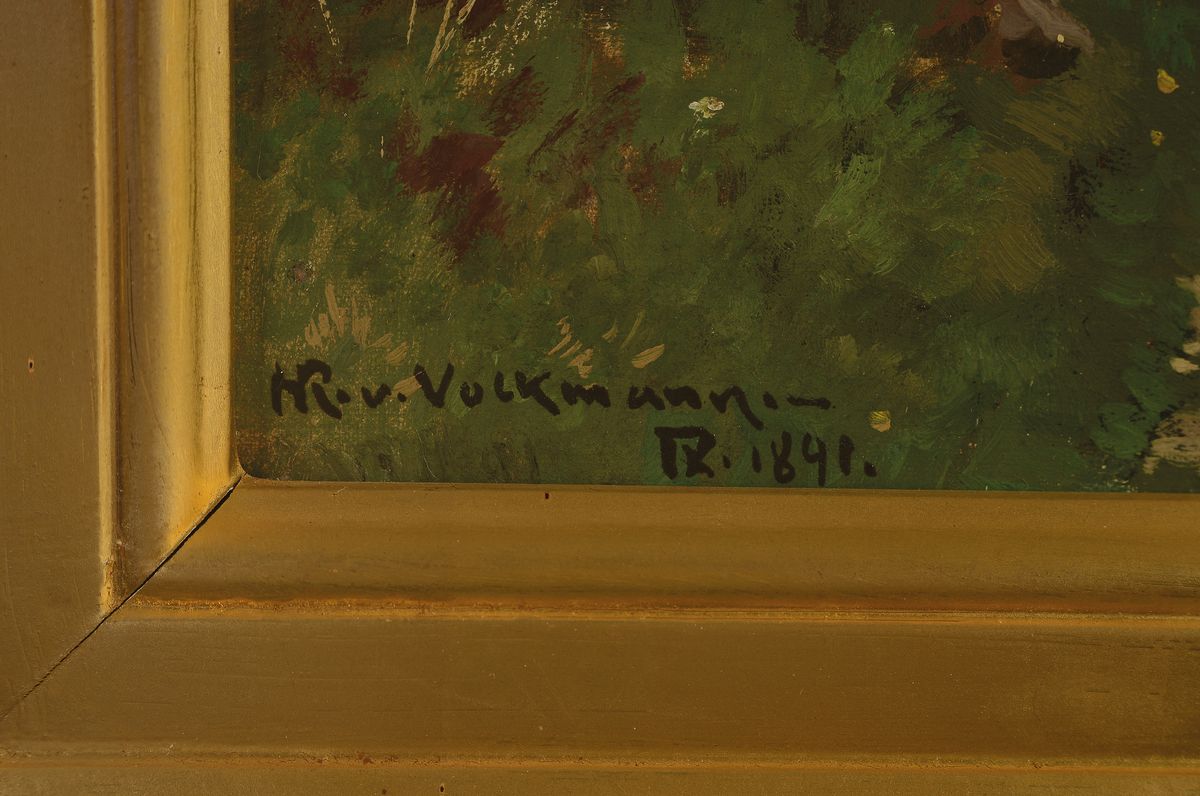 Detail a: Hans Richard von Volkmann, 1860-1927 Halle, Studium an der Akademie Düsseldorf und an der Akademie Karlsruhe als Meisterschüler Gustav ...