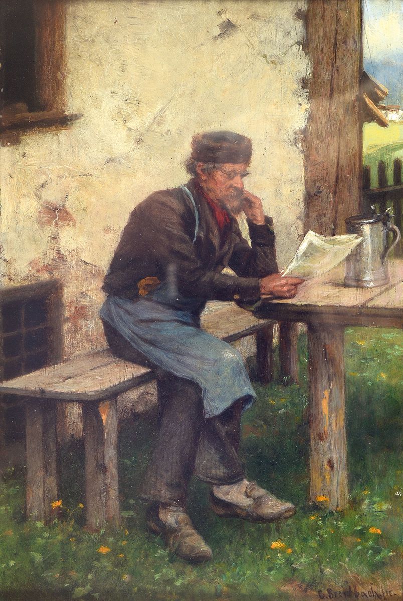 Carl Breitbach, 1833 Berlin-1904 Kassel, Studium in Paris bei Thomas Couture und in Berlin bei Ludwig Knaus, Mitglied der Künstlerkolonie ...
