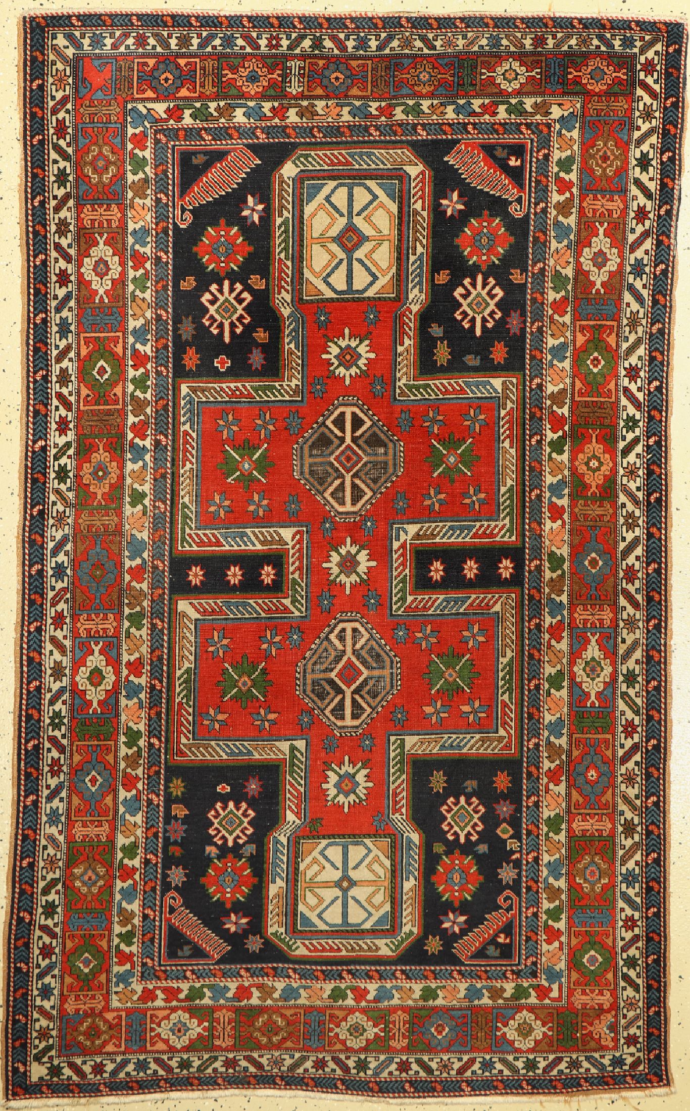 Kazak alt, Kaukasus, um 1930/1940, Wolle auf Wolle, ca. 200 x 125 cm, EHZ: 3