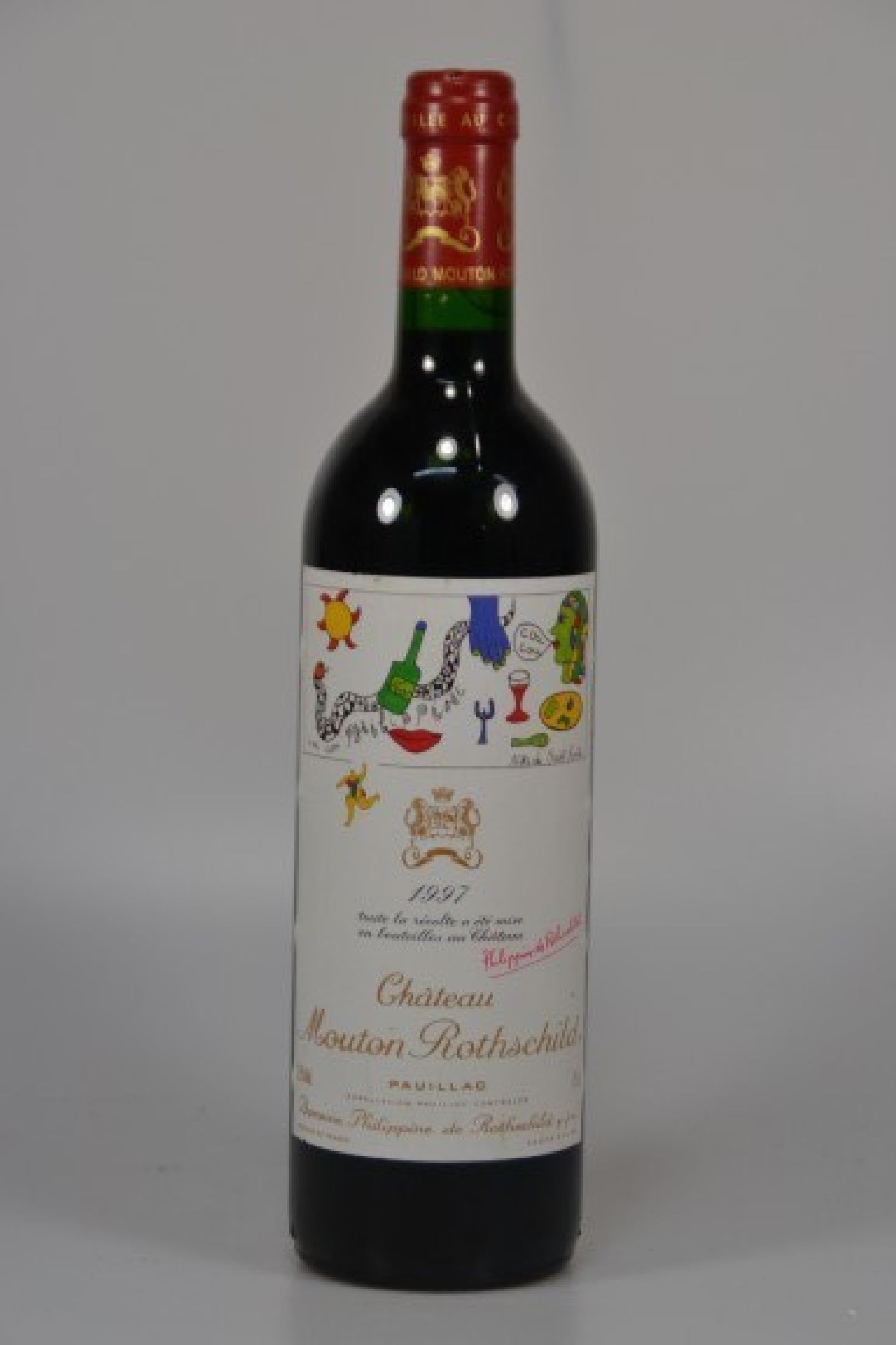 1 Flasche, 1997 Chateau Mouton Rotschild, Pauillac, Etikettgestaltung Niki de St. Phalle, 750ml, 12,5% Vol., High Fill, unverkostet, 90 ...