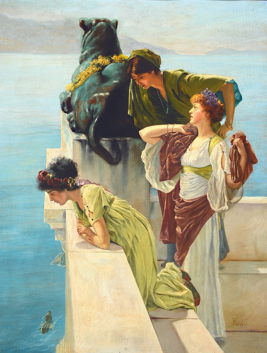 Theodore Jacques Ralli, 1852 Konstantinopel - 1909 Lausanne, Kopie nach Lawrence Alma -Tadema (1836-1912), Ralli studierte mit einem Stipendium des ...