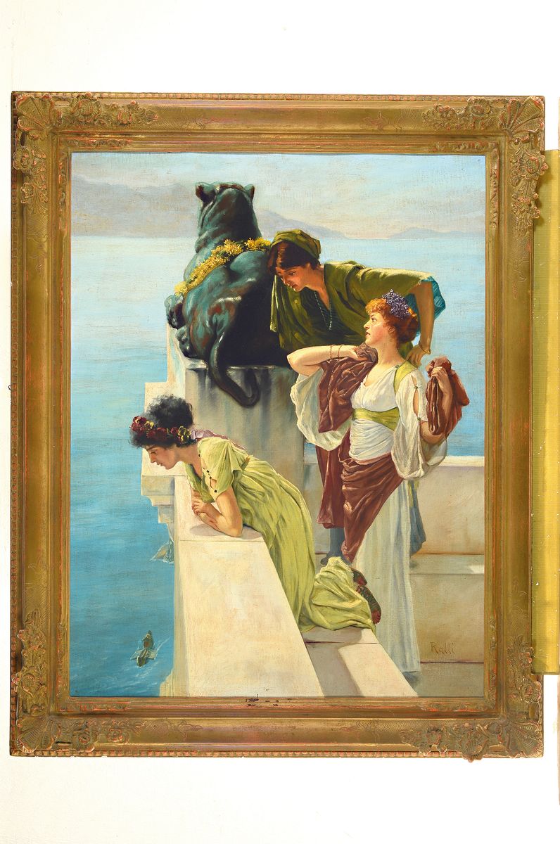 Detail k: Theodore Jacques Ralli, 1852 Konstantinopel - 1909 Lausanne, Kopie nach Lawrence Alma -Tadema (1836-1912), Ralli studierte mit einem Stipendium des ...