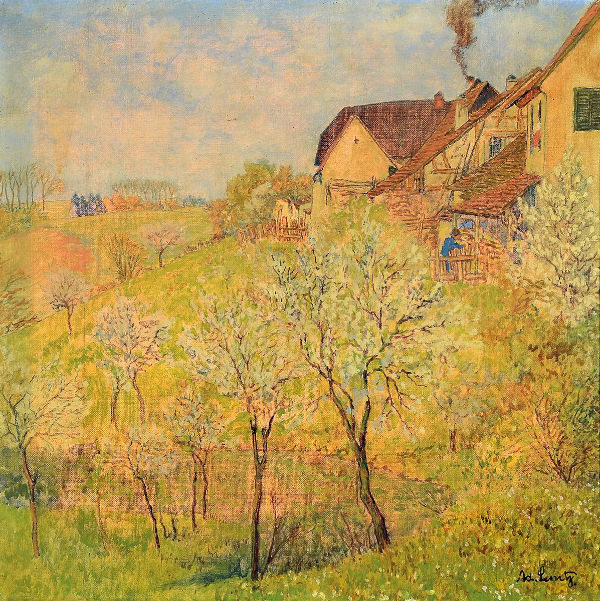 Adolf Luntz, 1875 Wien-1934 Karlsruhe, Studium an der Akademie Wien und an der Akademie Karlsruhe als Meisterschüler Gustav Schönlebers, hier: Am ...