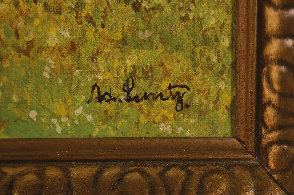 Detail a: Adolf Luntz, 1875 Wien-1934 Karlsruhe, Studium an der Akademie Wien und an der Akademie Karlsruhe als Meisterschüler Gustav Schönlebers, hier: Am ...