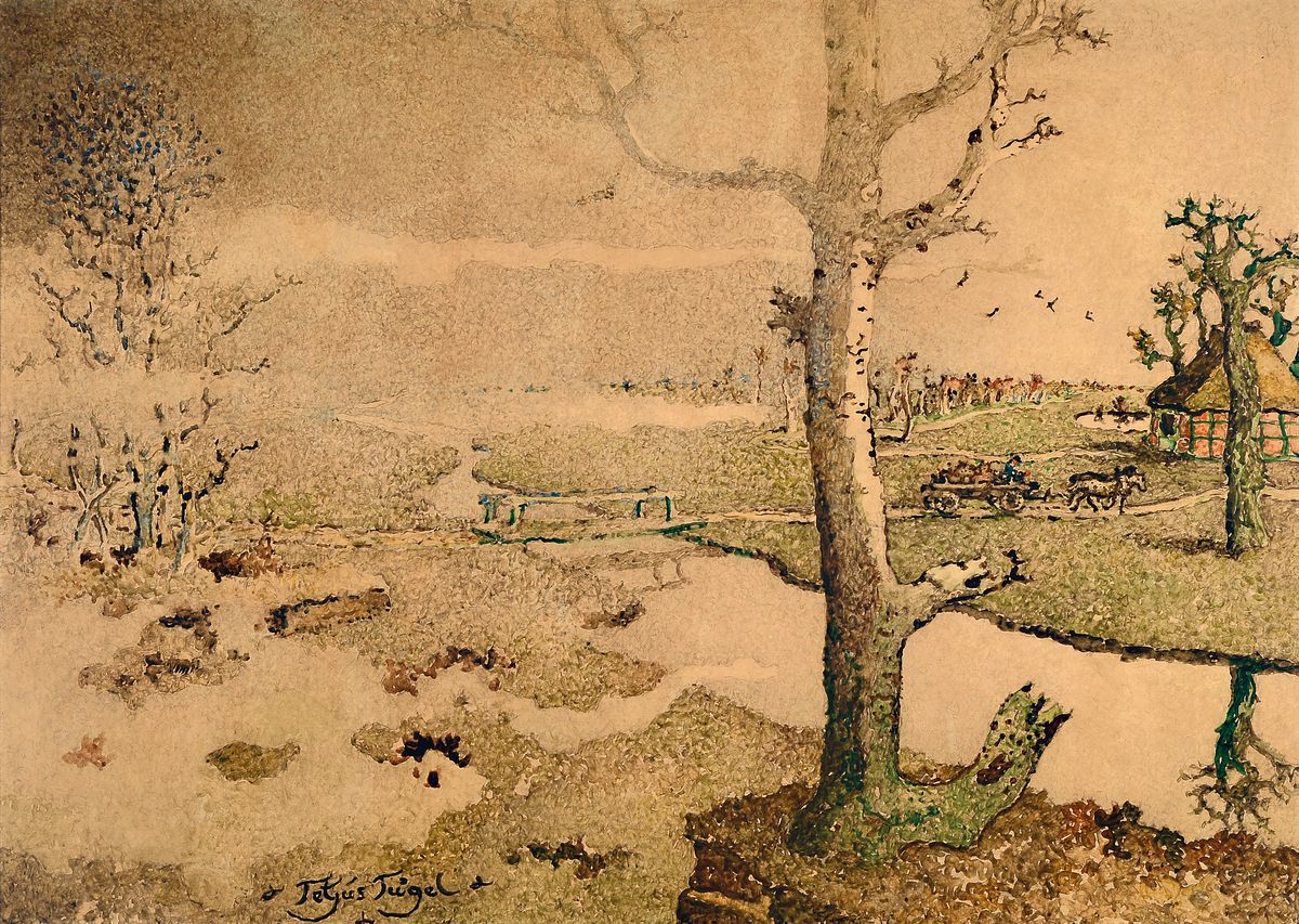 Tetjus Otto Tügel, 1892 Hamburg-1973 Bremervörde, Schriftsteller, Maler, Musiker und Kabarettist, lebte als freischaffender Künstler in Worpswede, ...