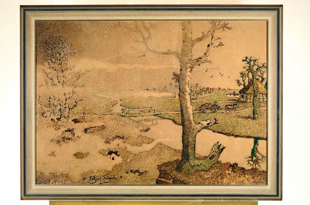 Detail k: Tetjus Otto Tügel, 1892 Hamburg-1973 Bremervörde, Schriftsteller, Maler, Musiker und Kabarettist, lebte als freischaffender Künstler in Worpswede, ...