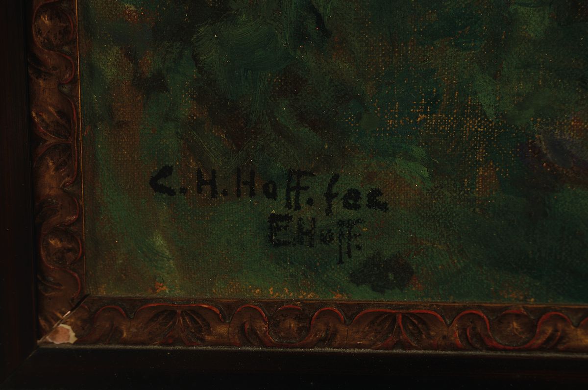 Detail a: Carl Heinrich Hoff, 1866 Düsseldorf-1904 Feldberg, Schüler seines Vaters Carl H. Hoff, der in Karlsruhe Professor war, hier: sitzende Bauersfrau, ...