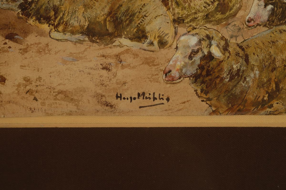 Detail a: Hugo Mühlig, 1854 Dresden-1929 Düsseldorf, Schüler seines Vaters und der Akademie Düsseldorf, später in der Willingshäuser Künstlerkolonie ...