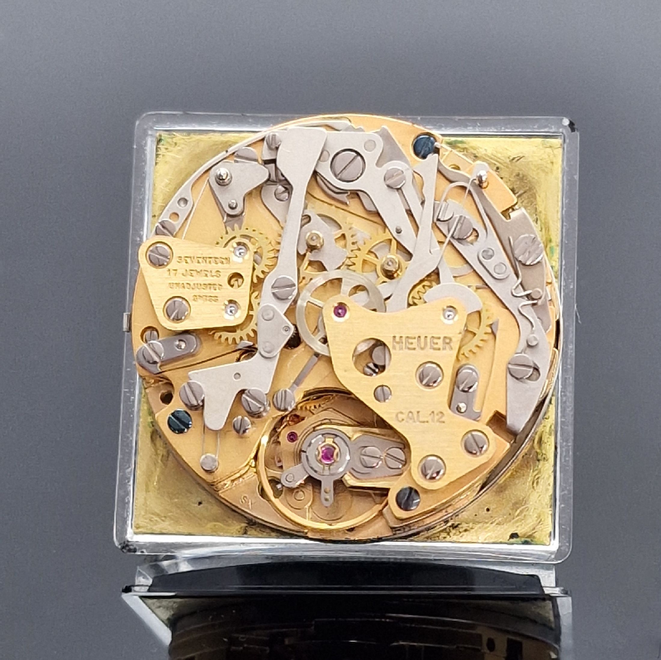 Detail g: HEUER Monaco "Steve McQueen" Herrenarmbanduhr mit Chronograph Referenz 1133, Schweiz um 1972, Automatik, Monocoque-Geh. in Stahl inkl. ...