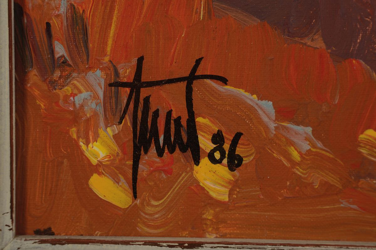 Detail a: Georg Günter Zeuner, 1923 Dresden-2011 Speyer, Herbstwald, Acryl auf Lwd, signiert und dat. 86, ca. 80x60cm, R. ca. 94x74cm