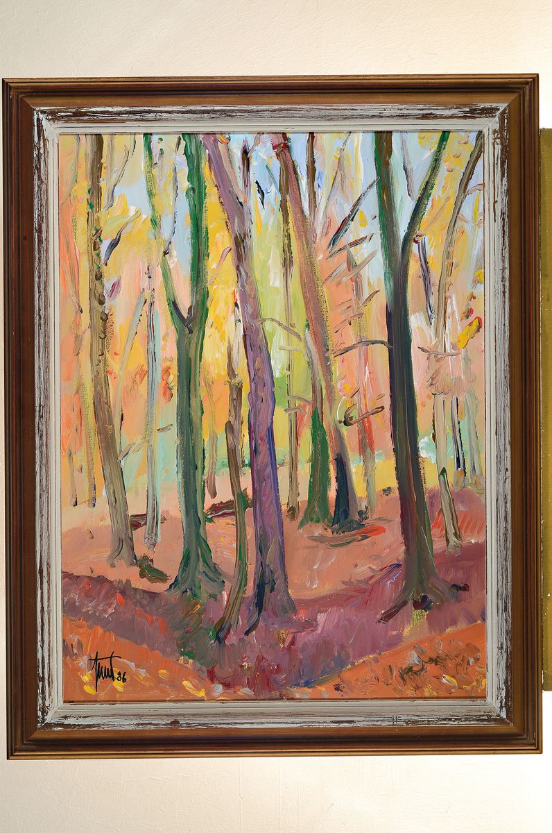 Detail k: Georg Günter Zeuner, 1923 Dresden-2011 Speyer, Herbstwald, Acryl auf Lwd, signiert und dat. 86, ca. 80x60cm, R. ca. 94x74cm