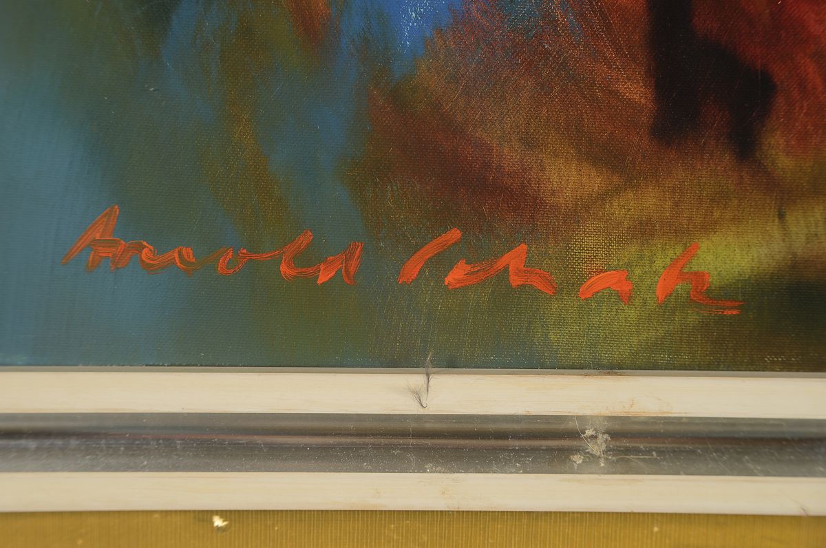 Detail a: Arnold Schatz, 1929 Stepenitz-1999 Bielefeld, Stillleben mit Mohn, Öl/Lwd, links unten signiert, ca. 80x70cm, R. ca. 87x77cm
