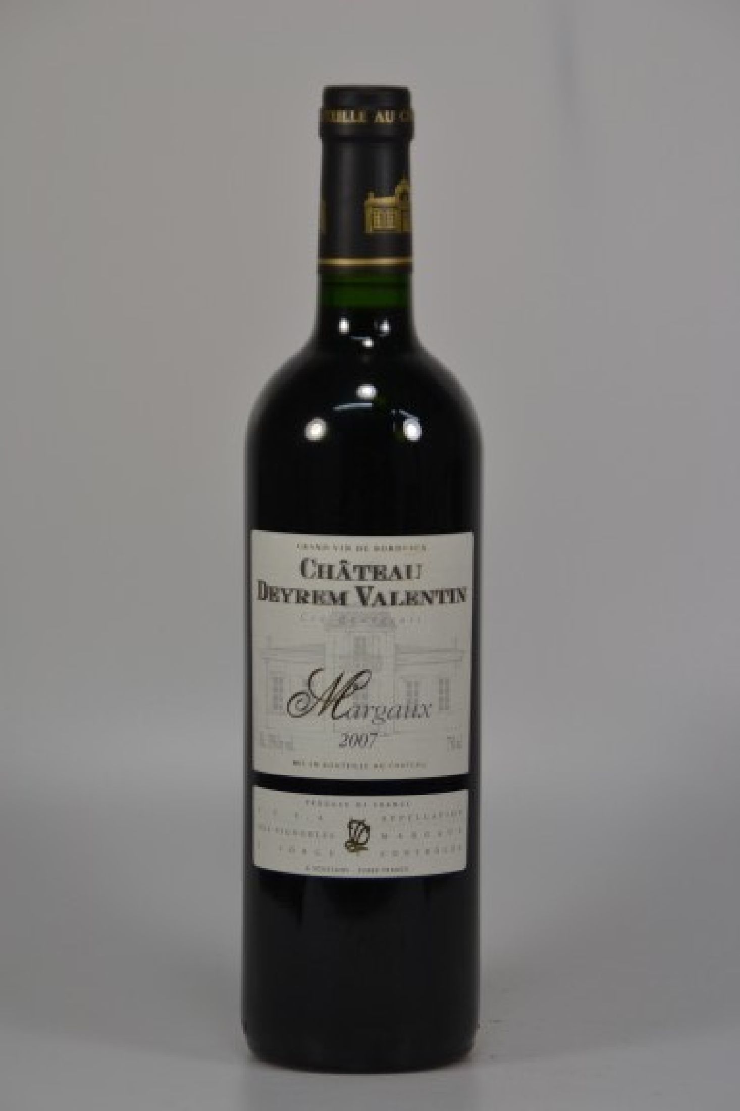 4 Flaschen Chateau Deyrem Valentin, 2007, Margaux, Grand vin de Bordeaux, 750ml, 13% vol., orig. verkorkt und unverkostet, high fill