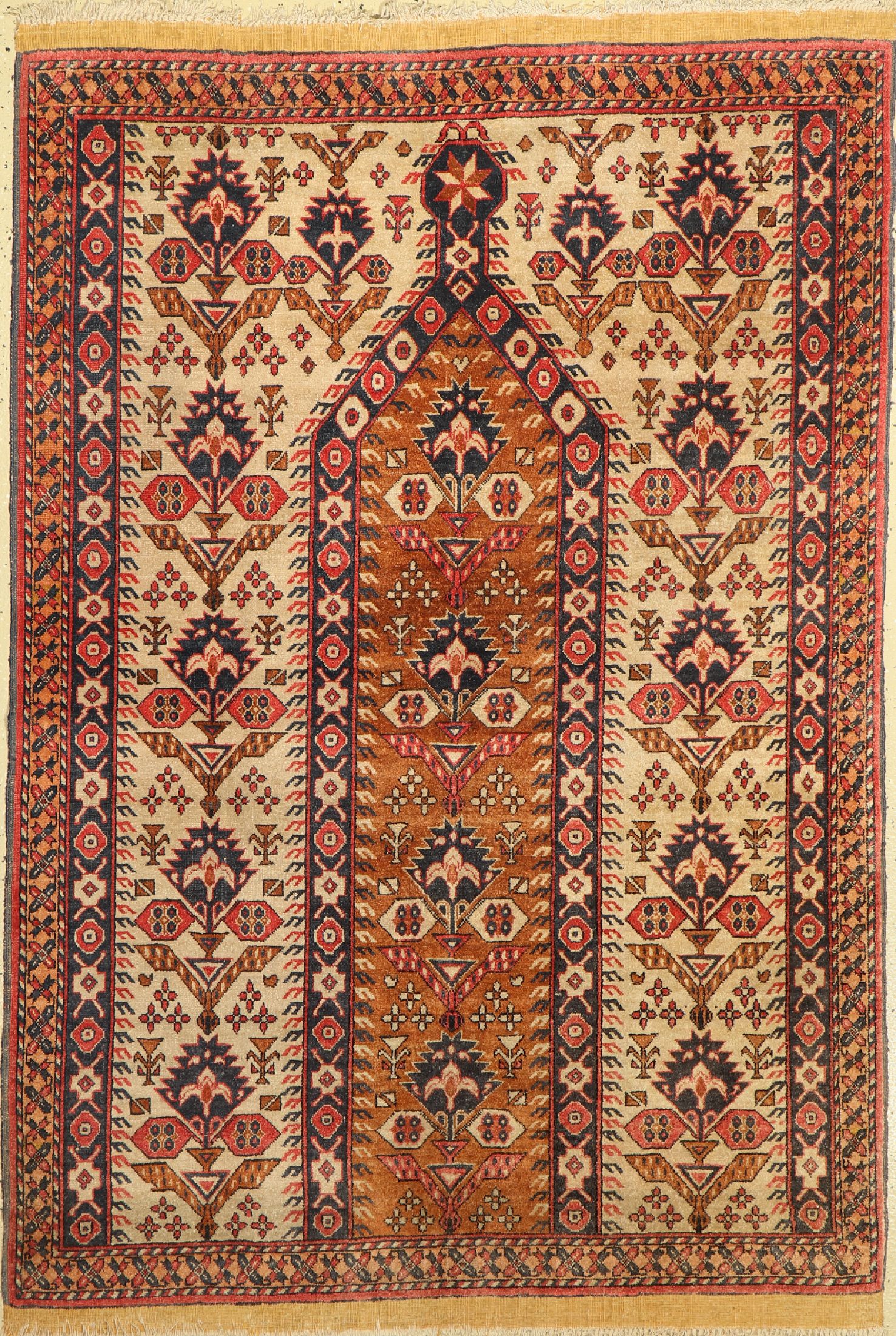 Seiden Zakini, Afghanistan, um 1960, Seide auf Baumwolle, ca. 175 x 120 cm, EHZ: 2