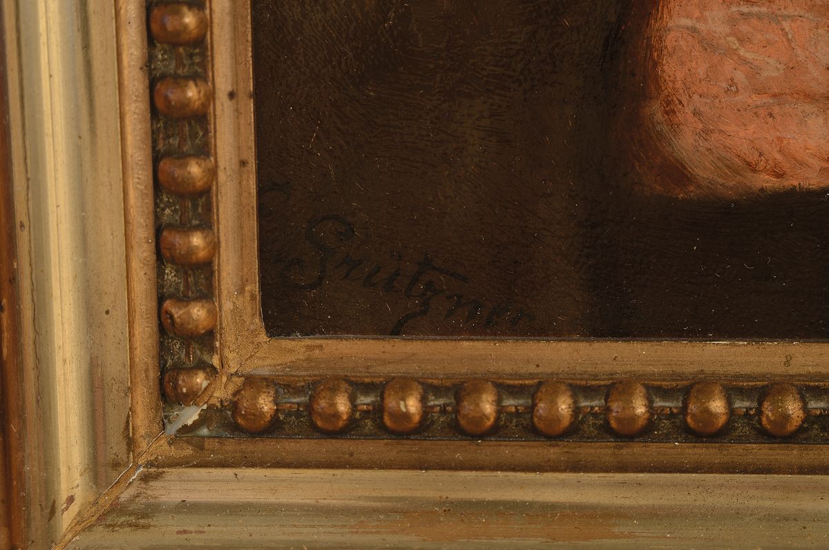 Detail a: Eduard von Grützner, 1846 Groß-Karlowitz/Polen- 1925 München, Studium an der Akademie München bei Karl von Piloty, freundschaftlicher u. ...