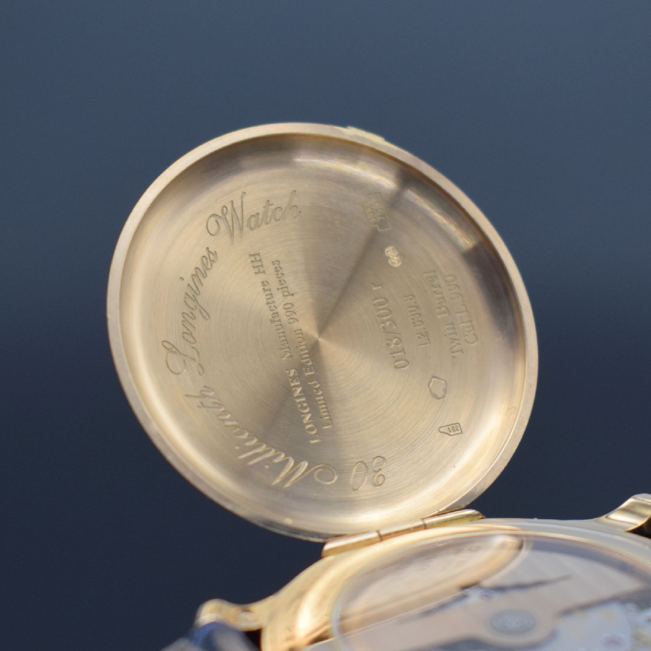 Detail e: LONGINES seltene, auf weltweit 300 Stück limitierte Herrenarmbanduhr in RG 750/000 Referenz L2.630.8.26.2, Automatik, herausgegeben 2001 anl. der 30 ...
