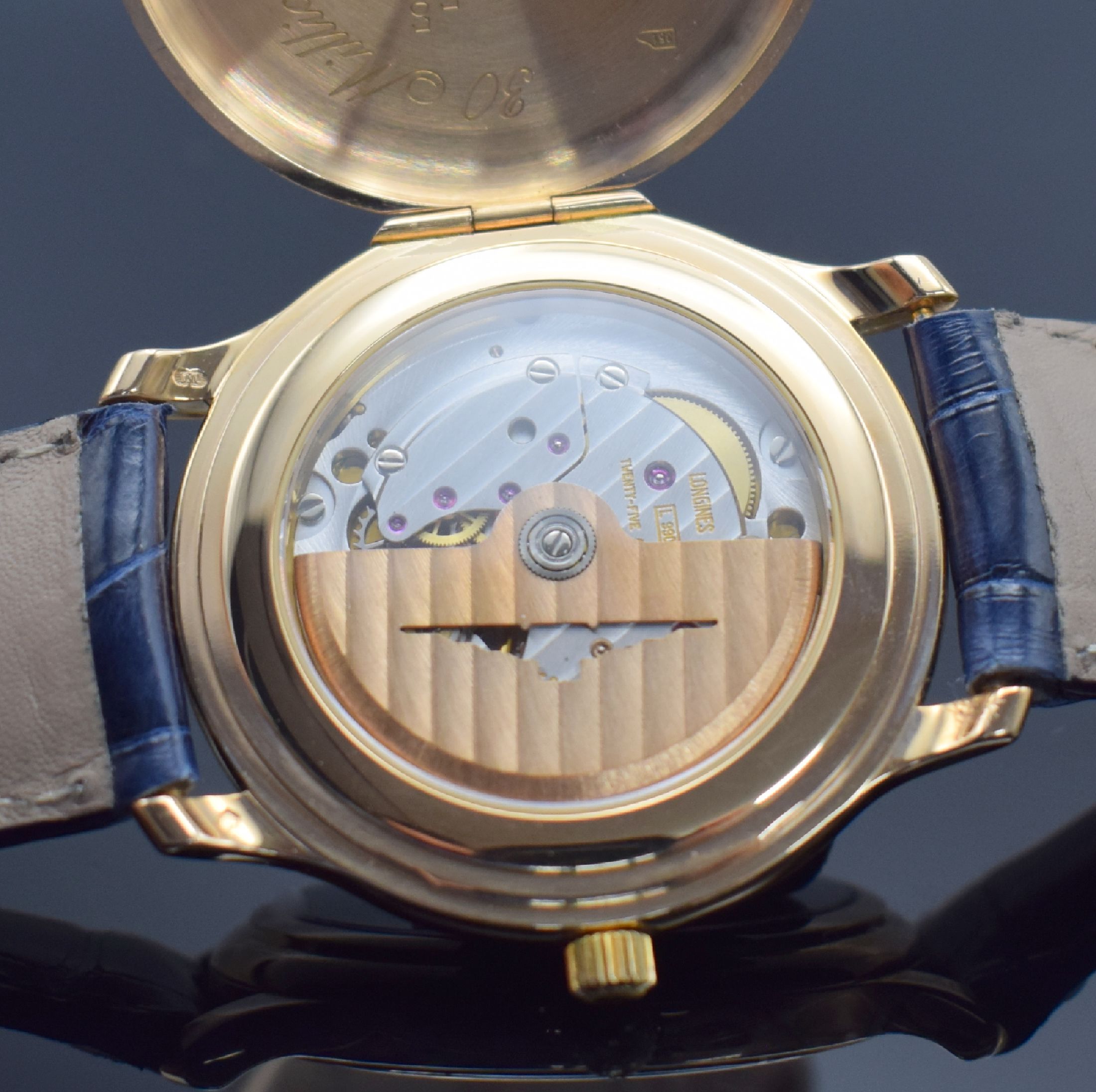Detail g: LONGINES seltene, auf weltweit 300 Stück limitierte Herrenarmbanduhr in RG 750/000 Referenz L2.630.8.26.2, Automatik, herausgegeben 2001 anl. der 30 ...