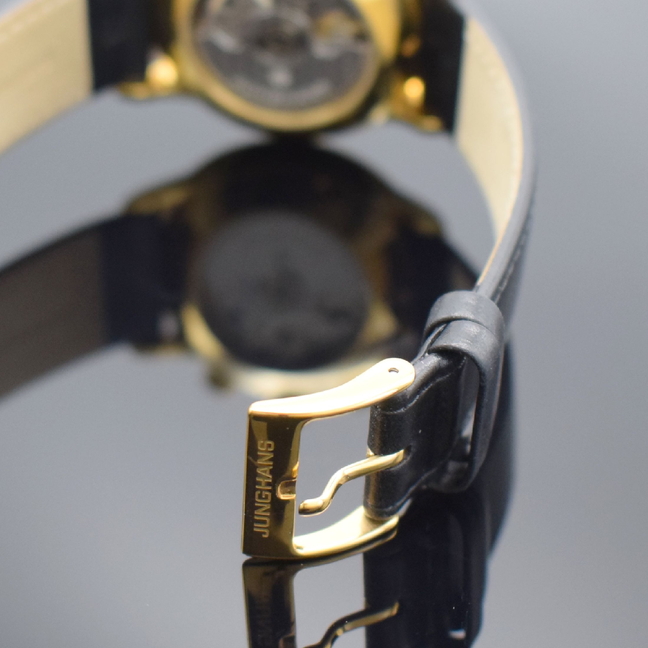 Detail b: JUNGHANS Chronoscope auf 1500 Stück limitierter Armbandchronograph Referenz 027/7122.00, Automatik, verg. Edelstahlgeh. beids. vergl., Boden 5-fach ...