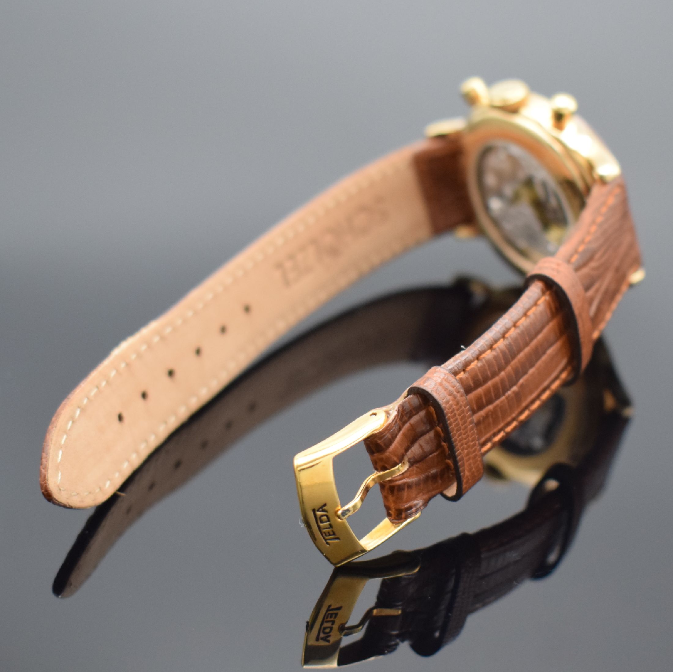 Detail b: TELDA Juan Manuel Fangio Herrenarmbanduhr mit Chronograph aus Mercedes-Benz Classic Serie in limitierter Auflage, Schweiz verk. lt. beil. orig. ...