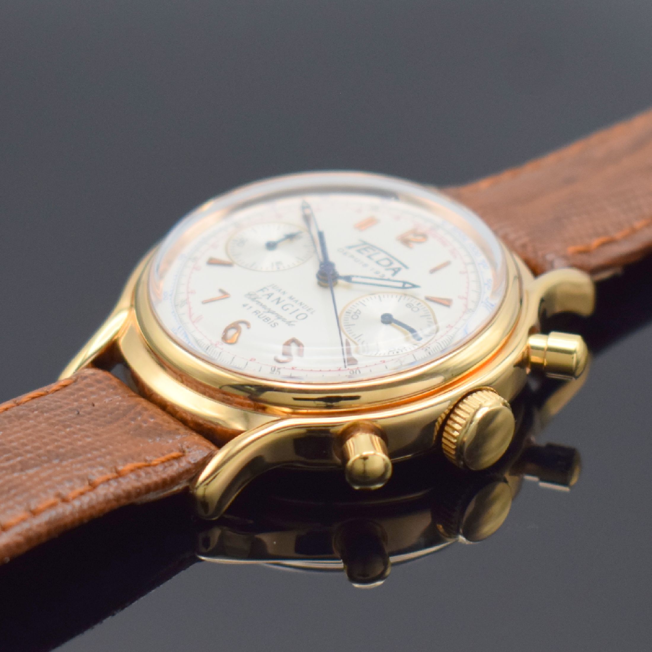 Detail c: TELDA Juan Manuel Fangio Herrenarmbanduhr mit Chronograph aus Mercedes-Benz Classic Serie in limitierter Auflage, Schweiz verk. lt. beil. orig. ...