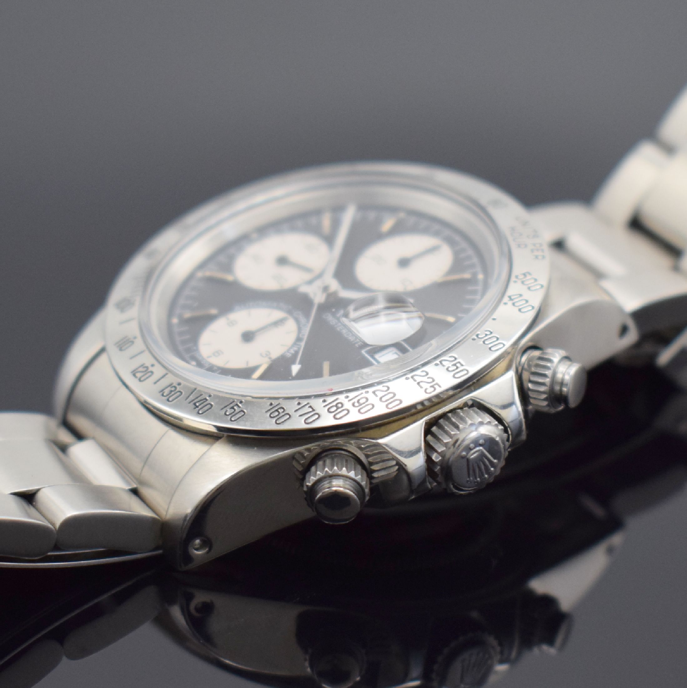 Detail c: TUDOR seltener "Big Block" Armbandchronograph Oysterdate Chrono Time Referenz 79180, Schweiz um 1993, Automatik, im orig. Rolex- Geh., mit ...