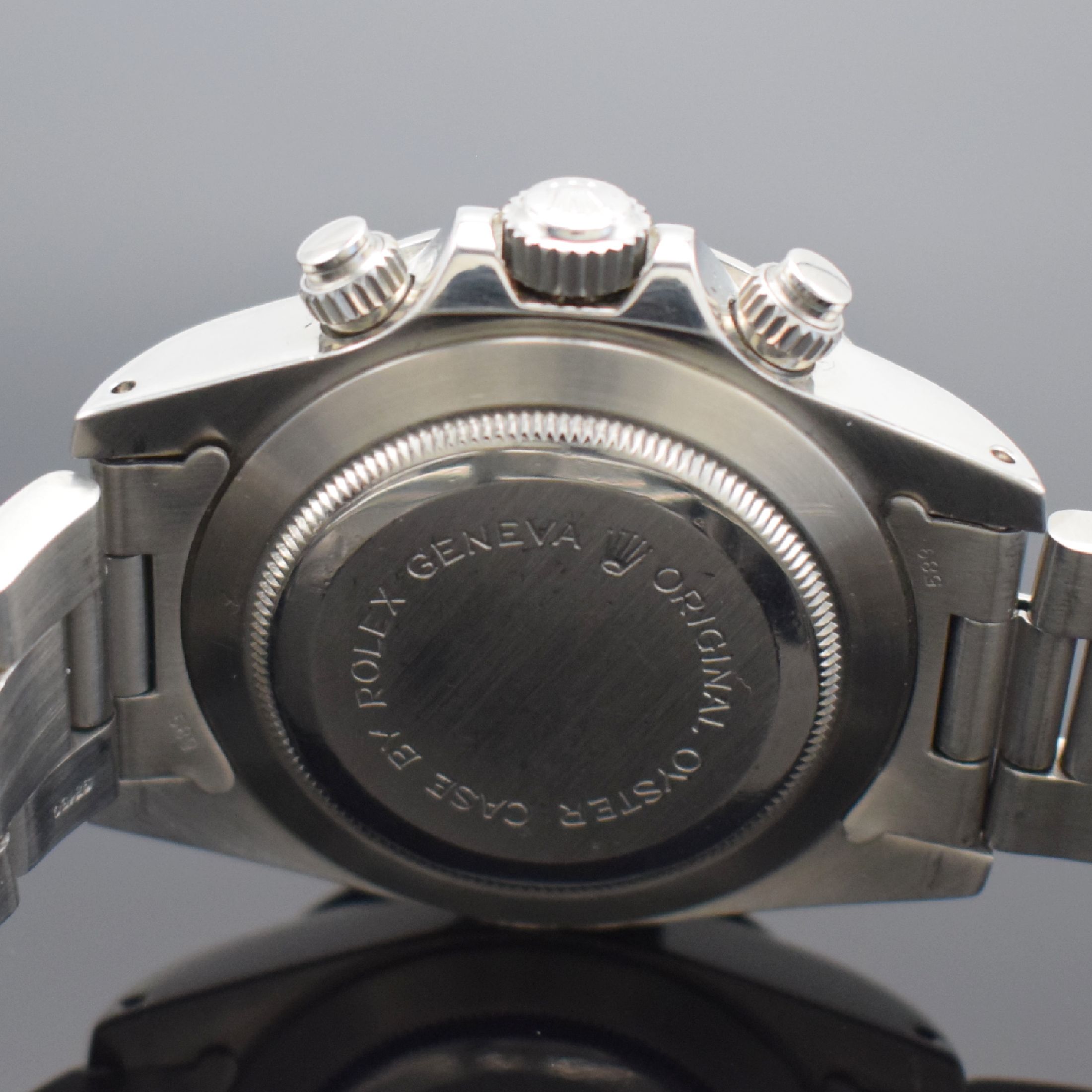 Detail d: TUDOR seltener "Big Block" Armbandchronograph Oysterdate Chrono Time Referenz 79180, Schweiz um 1993, Automatik, im orig. Rolex- Geh., mit ...