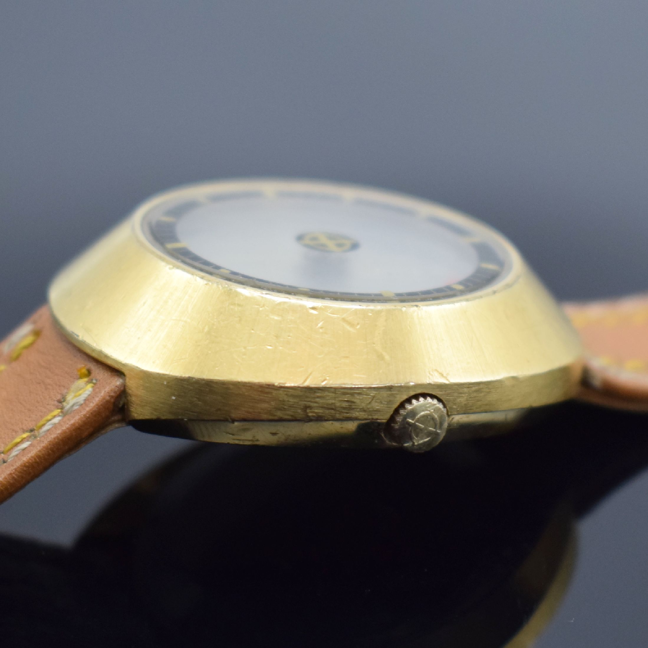 Detail b: ZODIAC Astrographic SST Armbanduhr mit mysteriöser Zeitanzeige, Schweiz um 1970, Automatik, verg. Geh., verschr. Stahlboden, Mineralglas m. ...