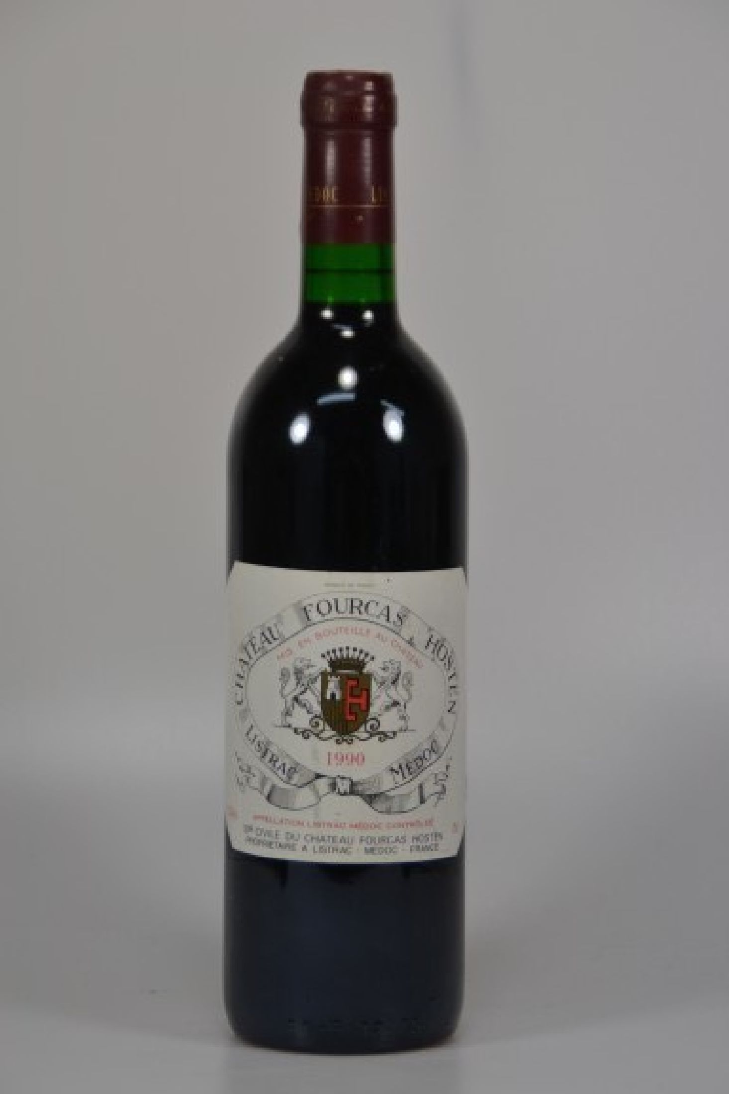 1 Flasche, 1990, Chateau Fourcas-Hosten, Listrac-Medoc, 750ml, 12,5% Vol., into Neck, unverkostet
