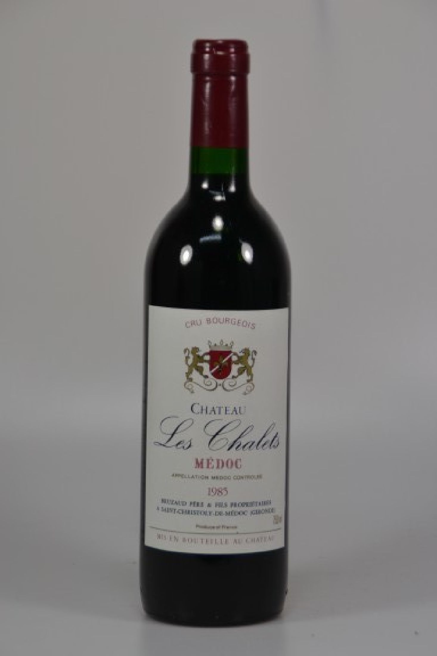 1 Flasche, 1985 Chateau Les Chalets, Medoc, 750ml, High Fill, unverkostet