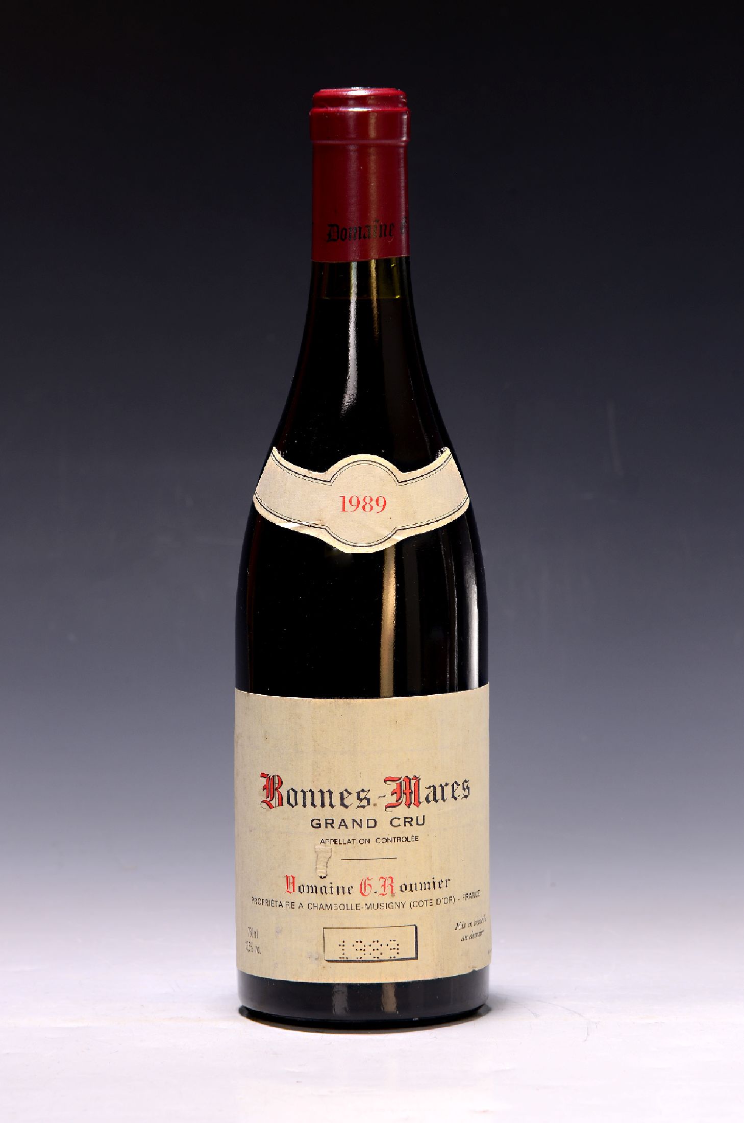 1 Flasche, 1989 Domaine Georges & Christophe Roumier, Bonnes-Mares Grand Cru, Chambolle -Musigny/Cote de Nuits, 750ml, 13,5% Vol., Füllniveau ca. ...