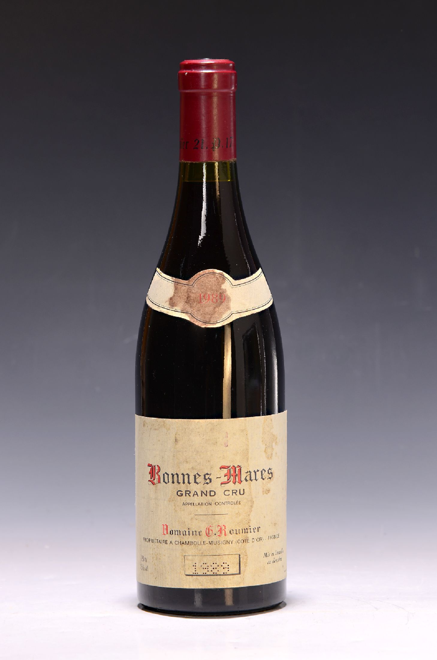 1 Flasche, 1989 Domaine Georges & Christophe Roumier, Bonnes-Mares Grand Cru, Chambolle -Musigny/Cote de Nuits, 750ml, Füllniveau ca. 1 cm, ...