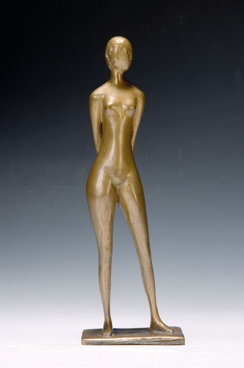 Leonore Gerber-Sporleder, 1912 Herne-2006, Studium an der Werkkunstschule und an der Akademie Düsseldorf, hier: stehender Akt mit hinten ...