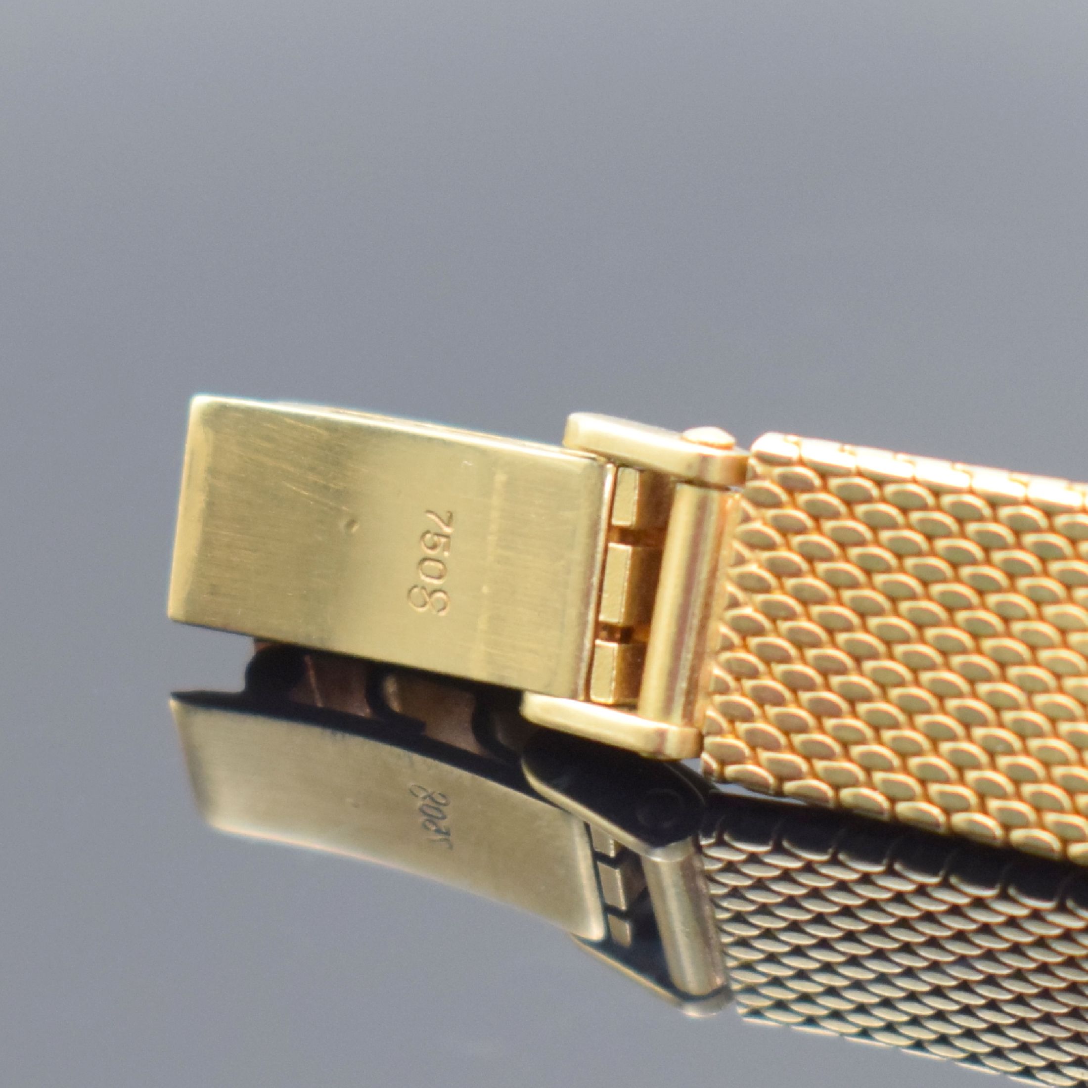Detail b: ROLEX Oyster Perpetual Damenarmbanduhr in GG 750/000 am neutralen Goldband, Schweiz um 1965, Automatik, verschr. Oystergeh. Ref. 6618/6508 m. glatter ...