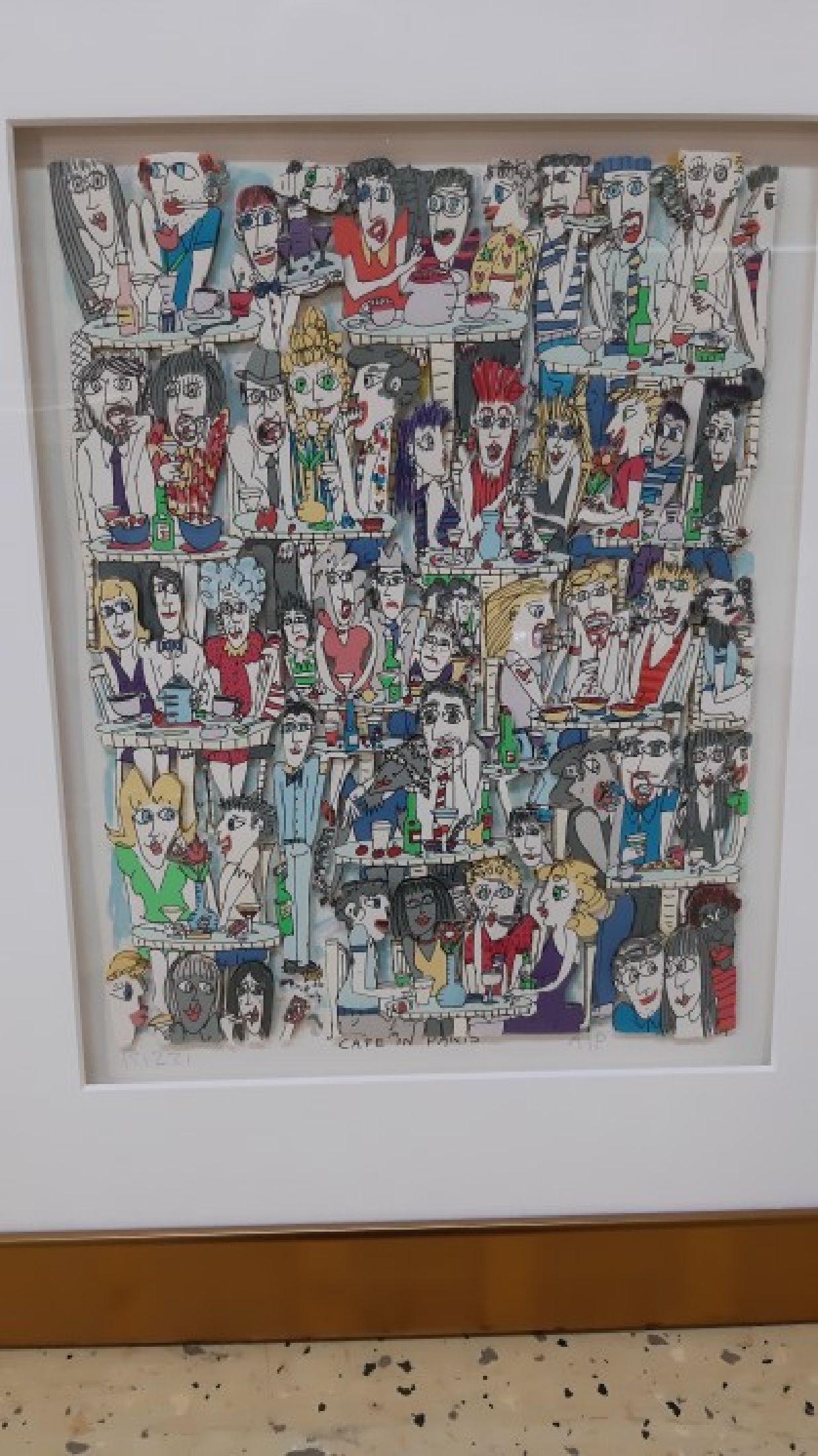Detail l: James Rizzi, 1950-2011 New York, Studium an der University of Florida in Gainesville, hier: 3D-Grafik "Cafe in Paris" (1989), ...