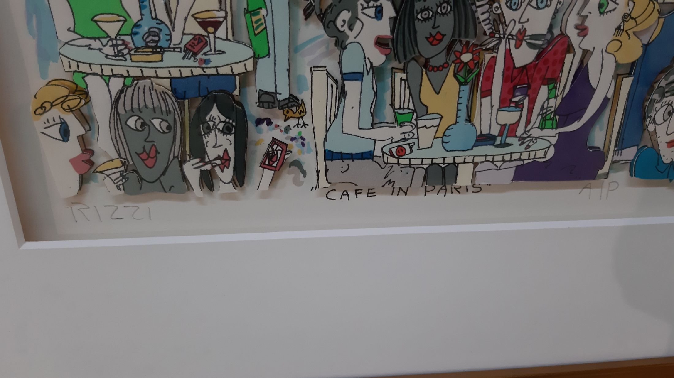 Detail m: James Rizzi, 1950-2011 New York, Studium an der University of Florida in Gainesville, hier: 3D-Grafik "Cafe in Paris" (1989), ...