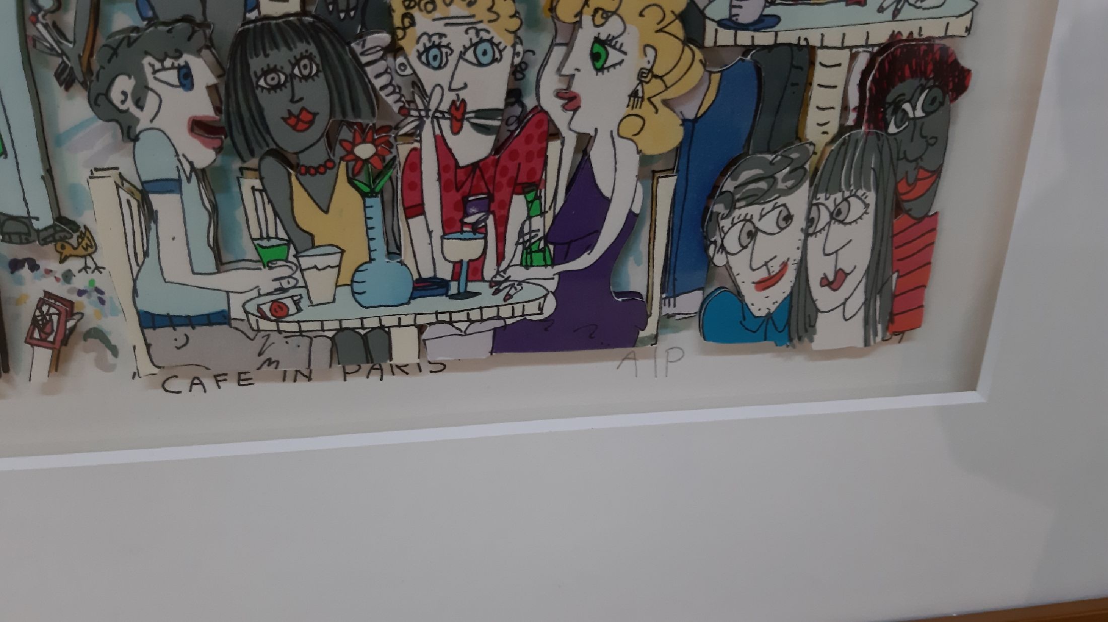 Detail n: James Rizzi, 1950-2011 New York, Studium an der University of Florida in Gainesville, hier: 3D-Grafik "Cafe in Paris" (1989), ...