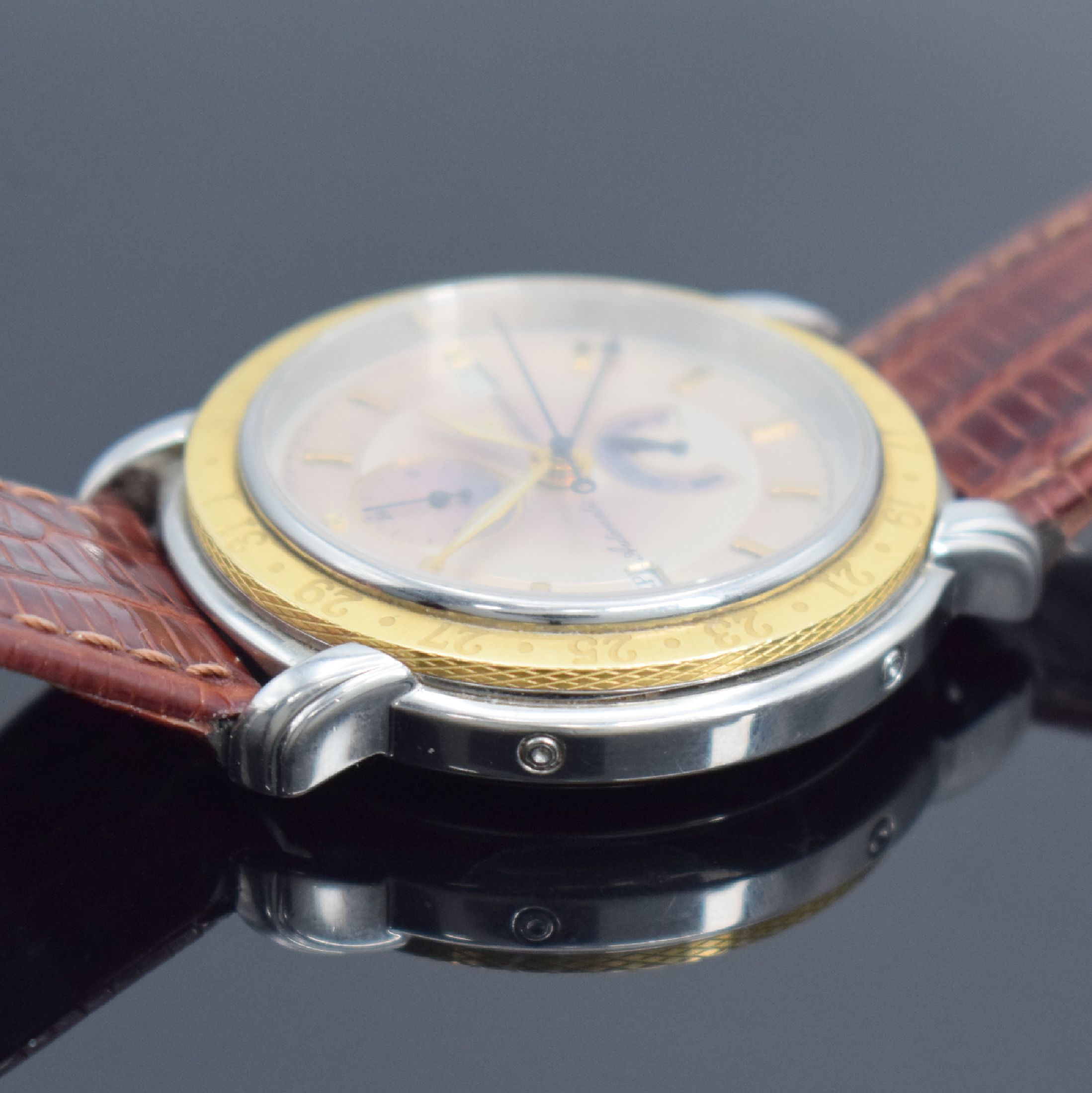 Detail e: MAURICE LACROIX Les Mecaniques limitierte Herrenarmbanduhr aus der Masterpiece Serie, Schweiz um 1998, auf 999 Stück limitiertes Sondermodell, ...
