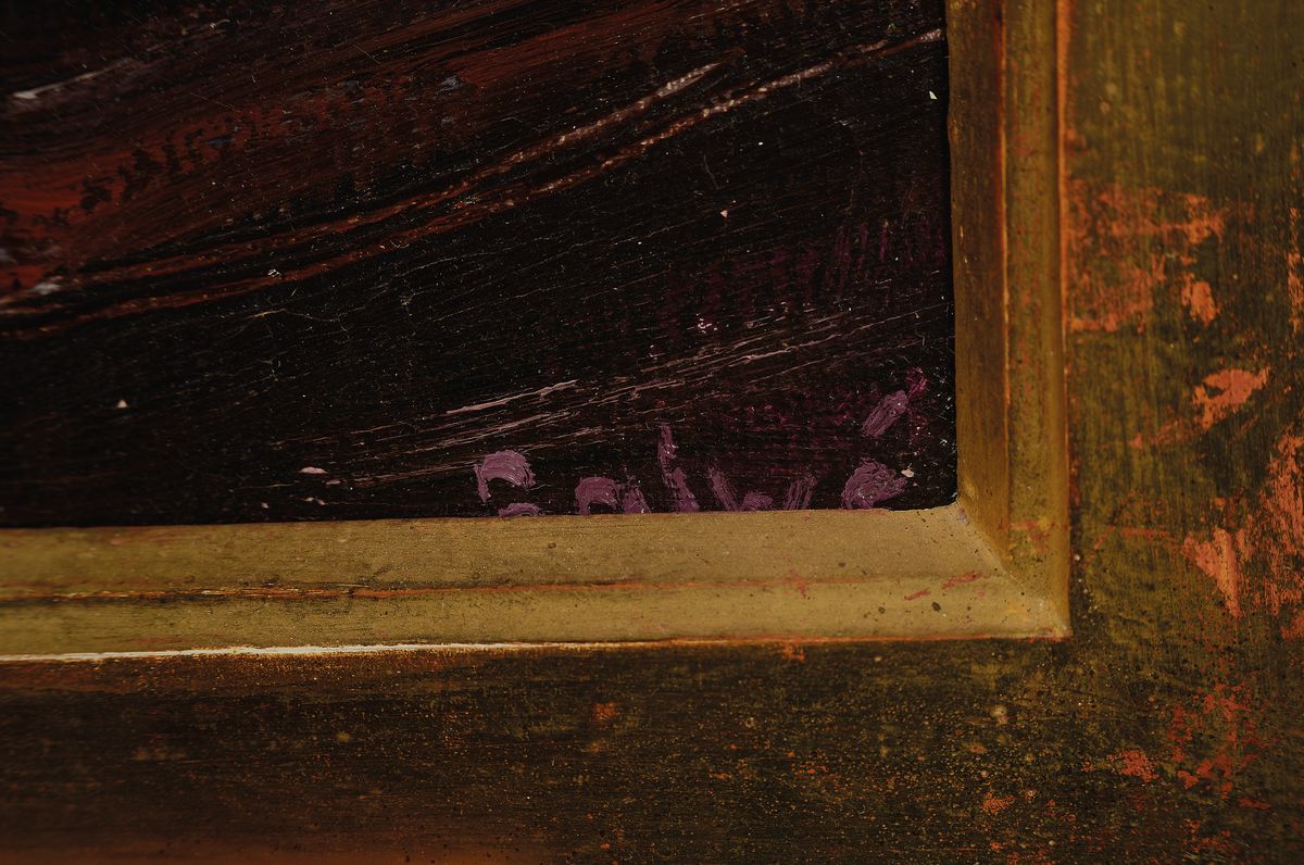 Detail a: Arnold Balwe, 1898 Dresden-1983 Feldwies/ Chiemsee, "Frühlingsblumen, Öl/Lwd, re. unten sign., verso nochmals sign., R. ca. 88x78 cm