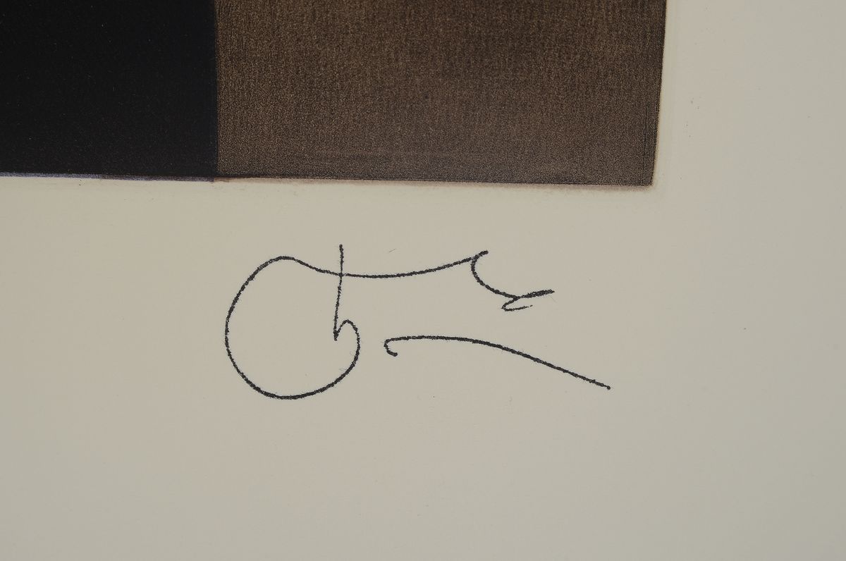 Detail a: Willi Kissmer, 1951-2018, Radierung, 1999, re. unten mit Stempelsignatur, verso mit Nachlasstempel von Willi Kissmer, Platte ca. 48,5x30 cm