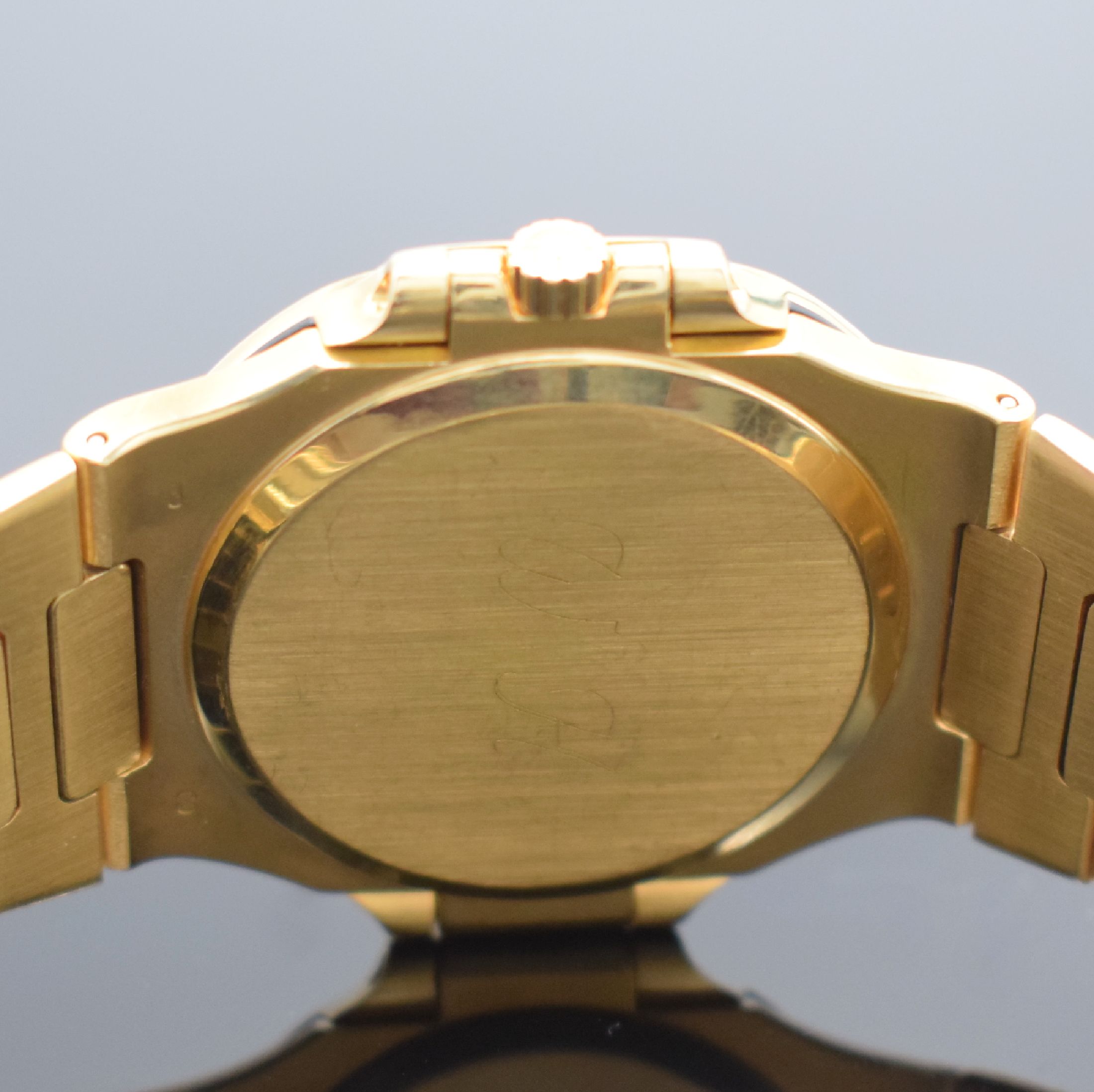 Detail f: PATEK PHILIPPE hochfeine & seltene Herrenarmbanduhr "Jumbo" Nautilus Referenz 3700/003 in GG 750/000 mit original Brillantbesatz & original ...