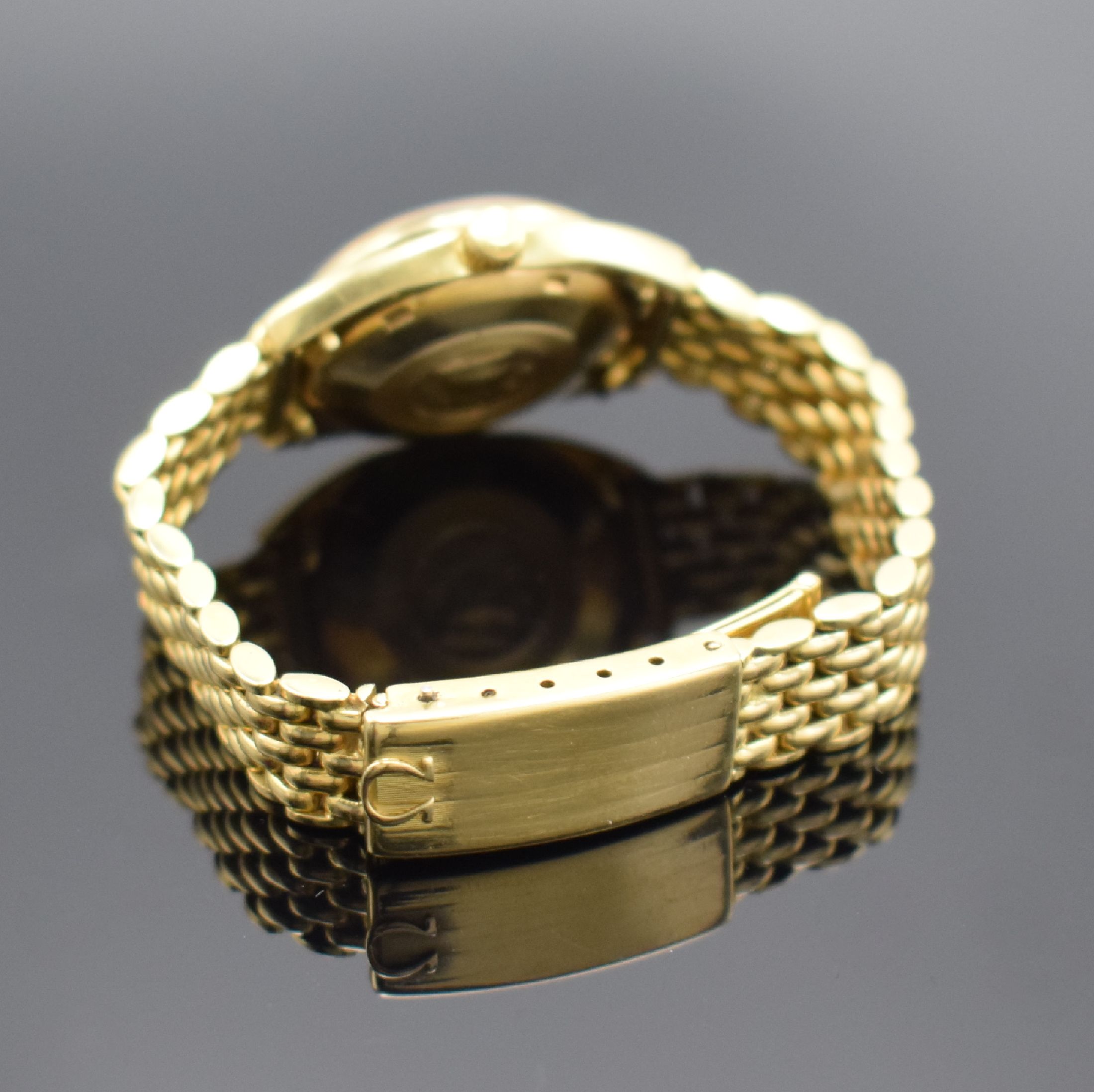 Detail b: OMEGA Constellation seltene Damenarmbanduhr in GG 750/000, Schweiz um 1969, Automatik, Ref. 568011, 2-teil. Gehäuse, Boden geschr., orig. Krone & ...