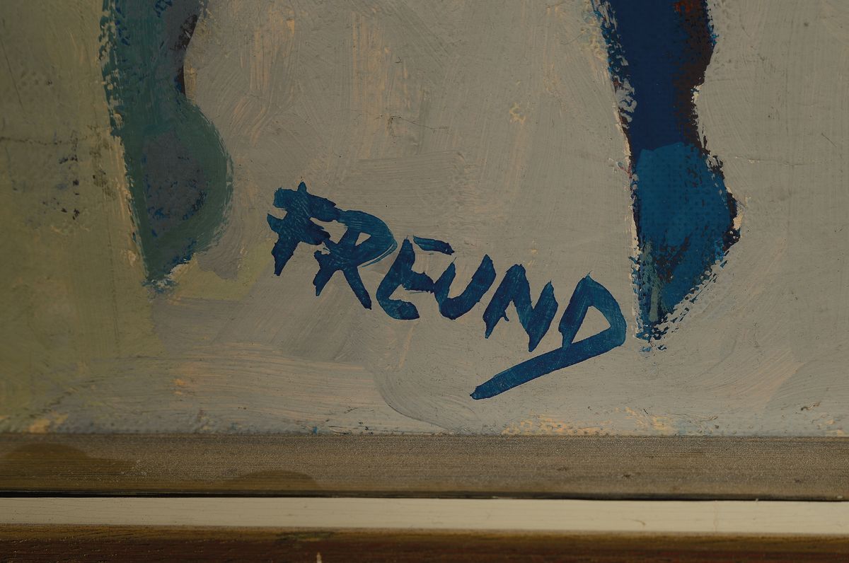 Detail a: Robert Freund, geb. 1929, Zwei Reiter, Öl/Lwd, rechts unten signiert, ca. 70x60cm, R. ca. 80x70cm