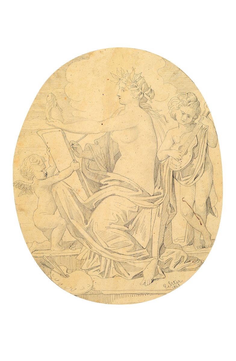 Michael Echter, 1812 - 1879 München, Studium an der Akademie München u.a. bei Julius Schnorr von Carolsfeld, schuf u.a. Altarbilder u. ...